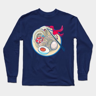 A bowl of Picasso Ramen Long Sleeve T-Shirt